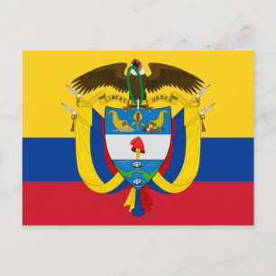colombia emblem postcard