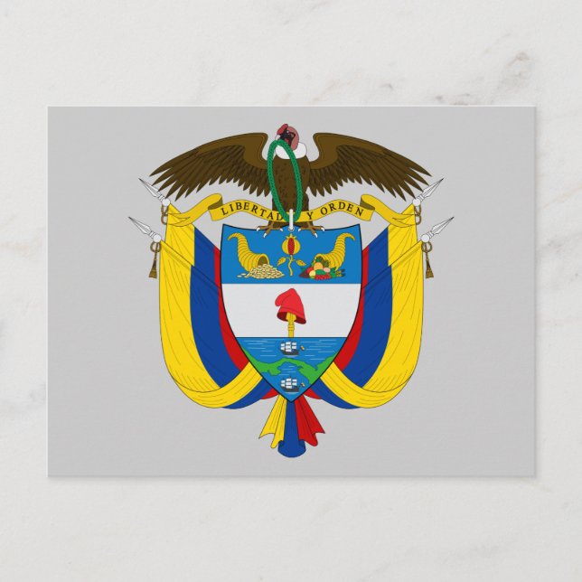 colombia emblem postcard (Front)