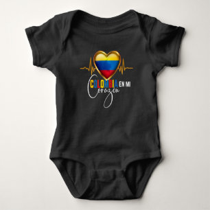 Colombia en mi Corazon Colombian Pride Matching  Baby Bodysuit