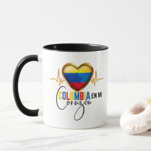 Colombia en mi Corazon Colombian Pride Mug