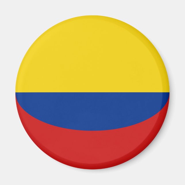 Colombia Fisheye Flag Magnet (Front)