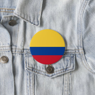 Colombia flag 7.5 cm round badge