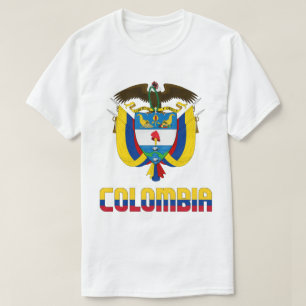 Colombia Flag and Coat Of Arms Patriotic T-Shirt