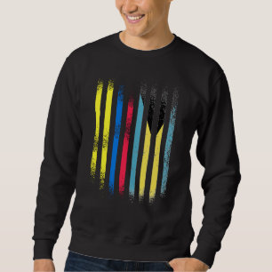 Colombia Flag Bahamas Grown Country Flags Stripes Sweatshirt