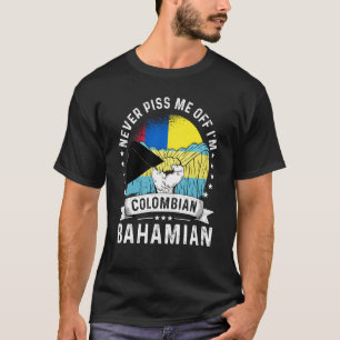 Colombia Flag Bahamas Grown Humour Citizen Pride T-Shirt