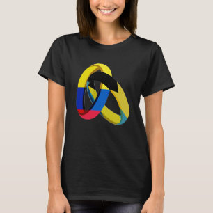 Colombia Flag Bahamas Grown Ring Marriage Wedding T-Shirt
