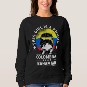 Colombia Flag Bahamas Grown Women Girl Citizen Pri Sweatshirt