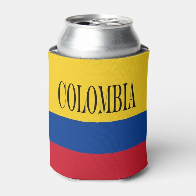 Colombia flag - Bandera De Colombia Can Cooler (Can Front)