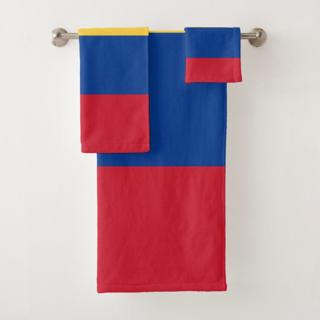 Colombia flag bath towel set (Insitu)