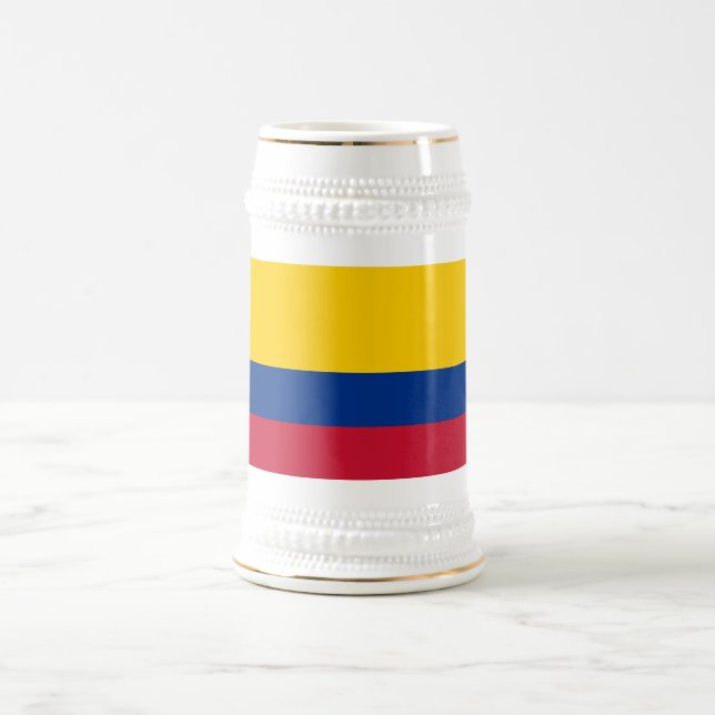 Colombia Flag Beer Stein (Center)