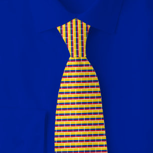 Colombia Flag Brick Pattern Tie