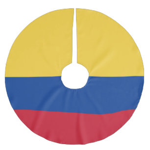 Colombia flag brushed polyester tree skirt
