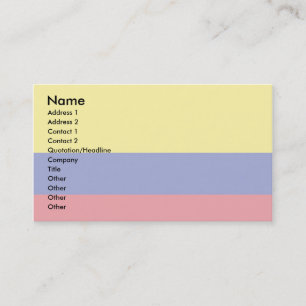 Colombia Flag Business Card