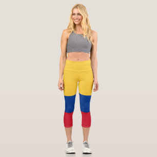 Colombia flag capri leggings