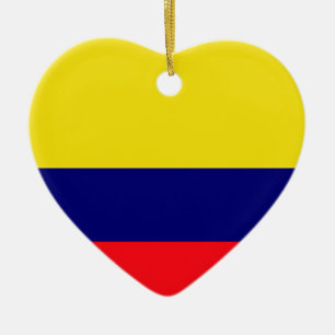 Colombia flag ceramic tree decoration