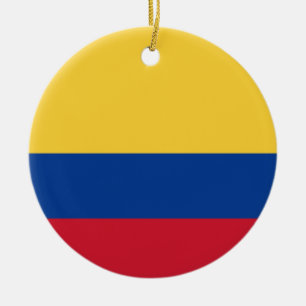 Colombia flag ceramic tree decoration