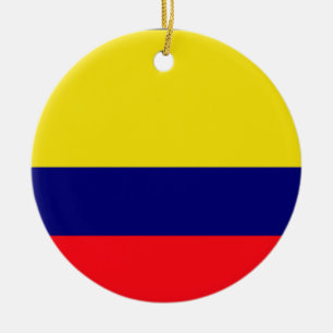 Colombia flag ceramic tree decoration
