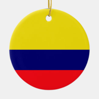 Colombia flag ceramic tree decoration