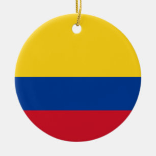 Colombia Flag Ceramic Tree Decoration