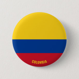 Colombia Flag Charming Patriotic 6 Cm Round Badge