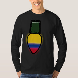 Colombia Flag Christmas Light Colombian Pride T-Shirt