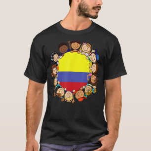 Colombia Flag Colombian Kid Boy Girl Hispanic Heri T-Shirt