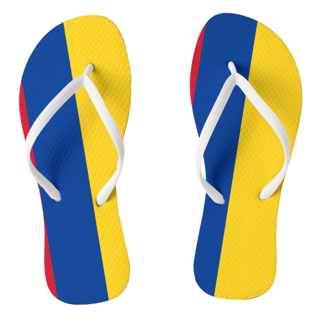 Colombia Flag Colombian Patriotic Jandals (Footbed)