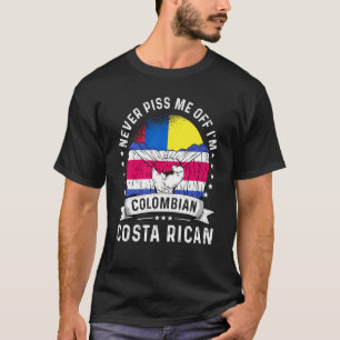 Colombia Flag Costa Rica Grown Humor Citizen Prid T-Shirt