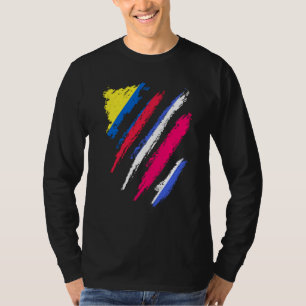 Colombia Flag Costa Rica Grown Patriot Country Str T-Shirt