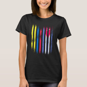 Colombia Flag Cuba Grown Country Flags Stripes T-Shirt