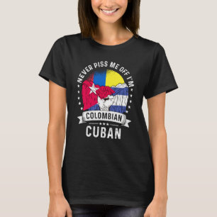 Colombia Flag Cuba Grown  Humor Citizen Pride T-Shirt
