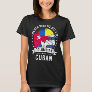 Colombia Flag Cuba Grown Humour Citizen Pride T-Shirt