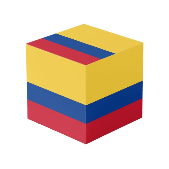 Colombia flag cube (Front Angled)