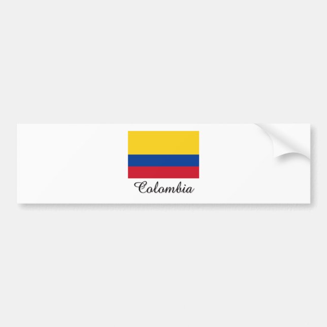 Colombia Flag Design Bumper Sticker (Front)