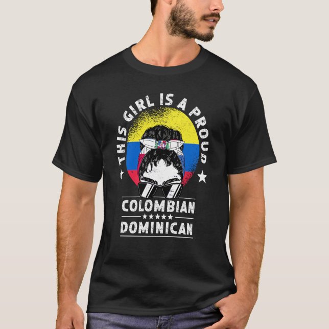 Colombia Flag Dominican Grown Women Girl Citizen P T-Shirt (Front)