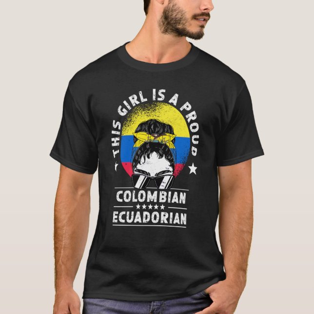 Colombia Flag Ecuador Grown Women Girl Citizen Pri T-Shirt (Front)