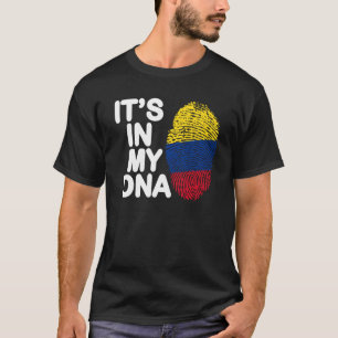 Colombia Flag For Men Funny It S In My Dna Colomb T-Shirt