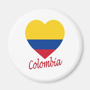 Colombia Flag Heart Magnet