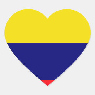 Colombia flag heart sticker