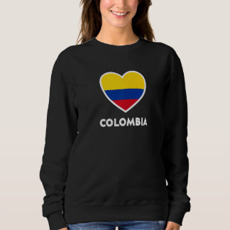 Colombia Flag Heart Sweatshirt