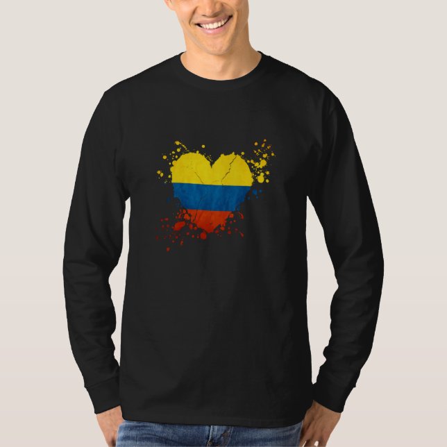 Colombia Flag I love It is in my DNA Colombians T-Shirt (Front)
