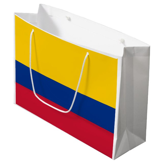 Colombia Flag Large Gift Bag (Front Angled)