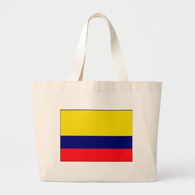 Colombia flag large tote bag (Front)