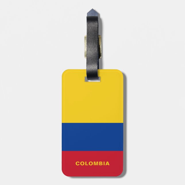 Colombia Flag Luggage Tag (Back Vertical)