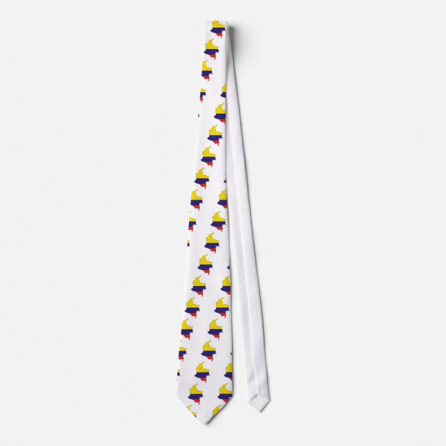 Colombia Flag Map full size Tie (Front)