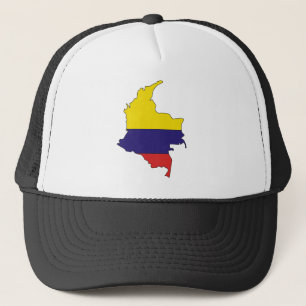 Colombia Flag Map full size Trucker Hat