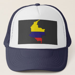 Colombia flag map trucker hat