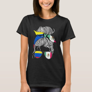 Colombia Flag Mexico Grown Women Girl Country T-Shirt