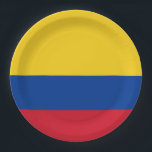 Colombia Flag Paper Plate<br><div class="desc">Search "wowsmiley" for more products like this one.</div>