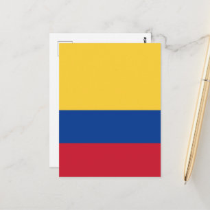 Colombia flag postcard